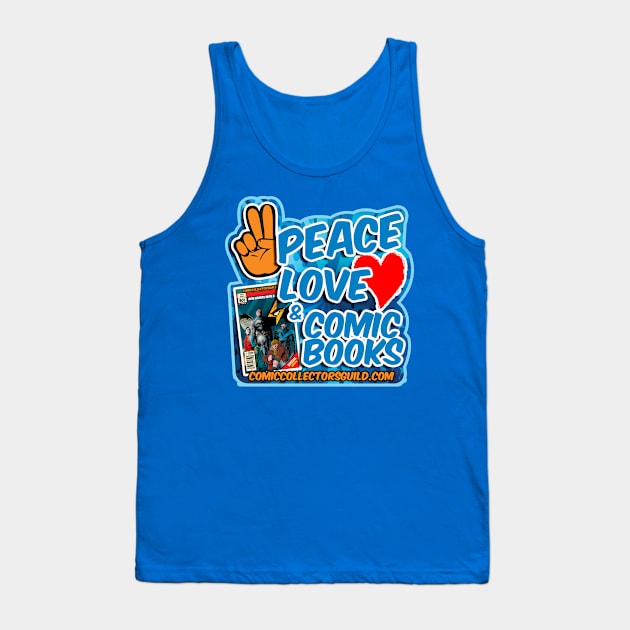 CCG PeaceLoveComicBooks Tank Top by Comic Collectors Guild 